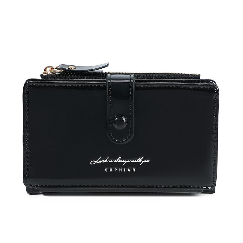 

Multi-card position 20% off change bag, card bag integrated, simple paint surface, medium and long women s wallet чёрный