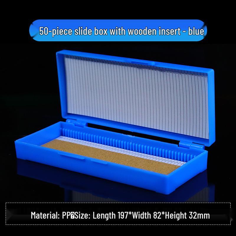 Buckle Slide Box: Holds 5/10/12/25/50/100 Microscope Slides with Secure Storage