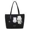 Korean Style Polka Dot Large-Capacity Women's Tote Bag - Fashionable, Casual, and Cute for Daily Commuting