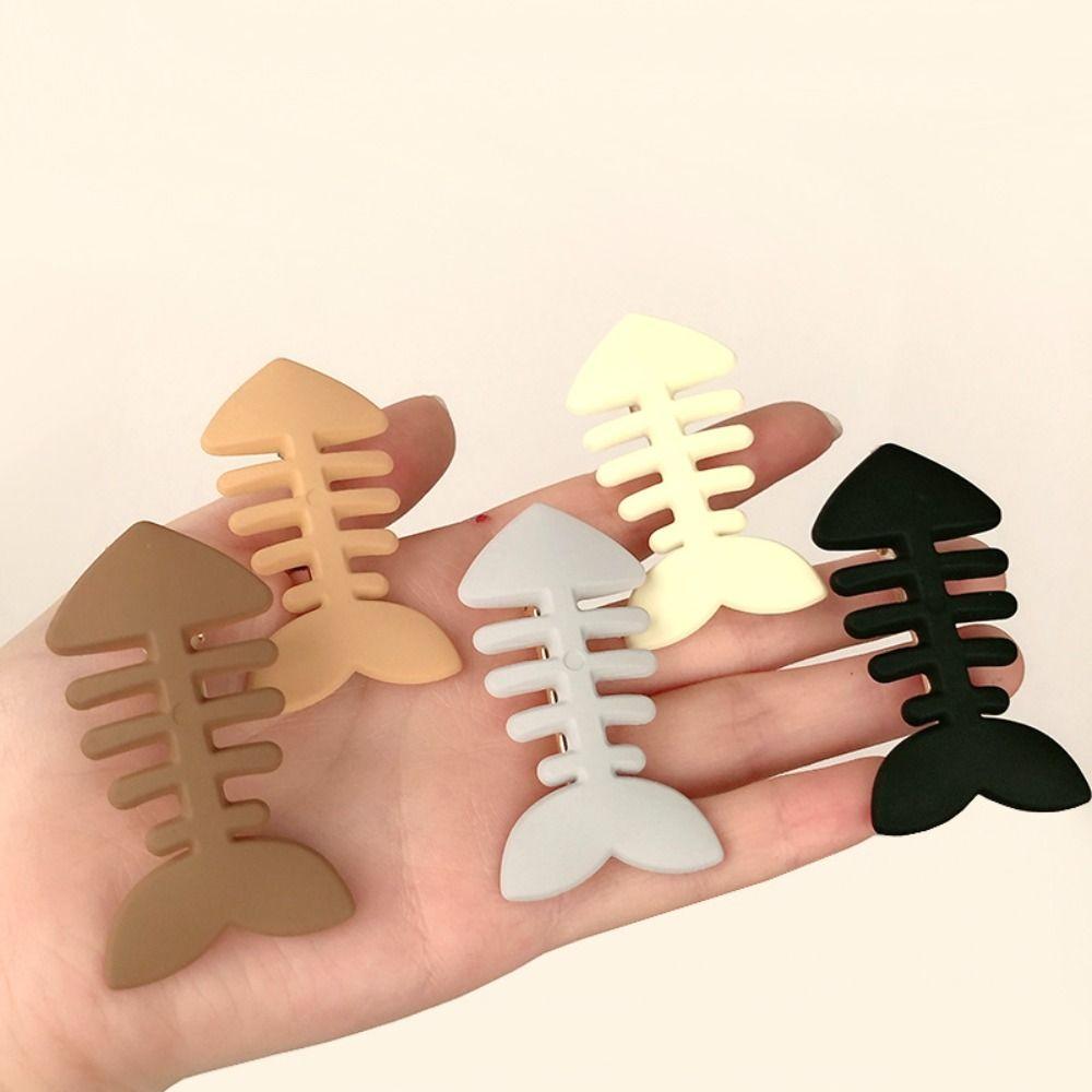 Plastic Fish Bone Hair Clip Animal Geometry Hair Accessories Lovely Hair Ornament