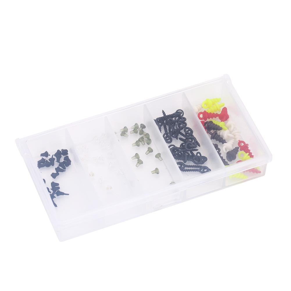 

100pcs Carp Fishing Hook Stopper Sliding Hooks Holder Terminal Tackle Plastic Accessory