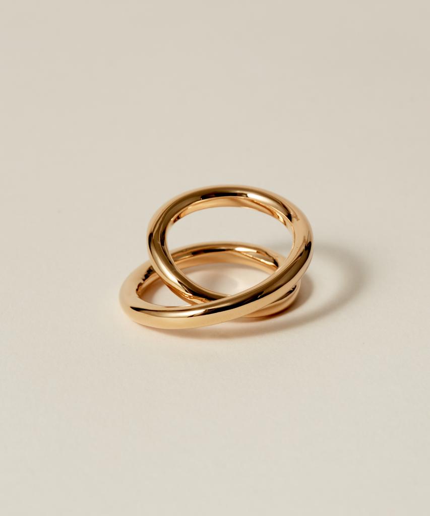 Novice Tokyo Spiral Cross Ring / Gold