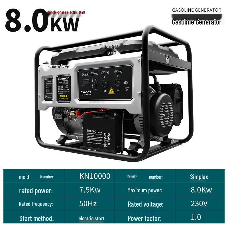Compact Outdoor Gasoline Generator Set: 3kW To 10kW Options