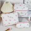 Vintage Large Capacity Cosmetic Bag Portable Travel Storage Bag Handheld Makeup Pouch for Toiletries Cosmetics Organizer Outdoor Daily Use