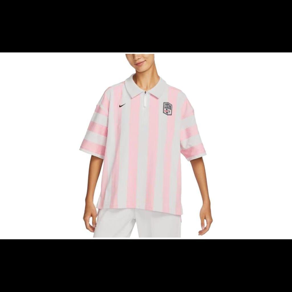 Nike SportWear Turn-down Collar Short-Sleeve T-shirt Pink FQ0701-122