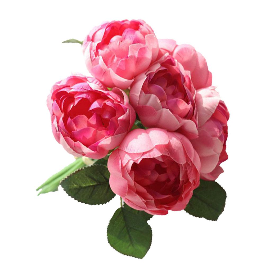 6 Heads Artificial Flower Indoor Floral Decoration Ceremony Flower Bouquet