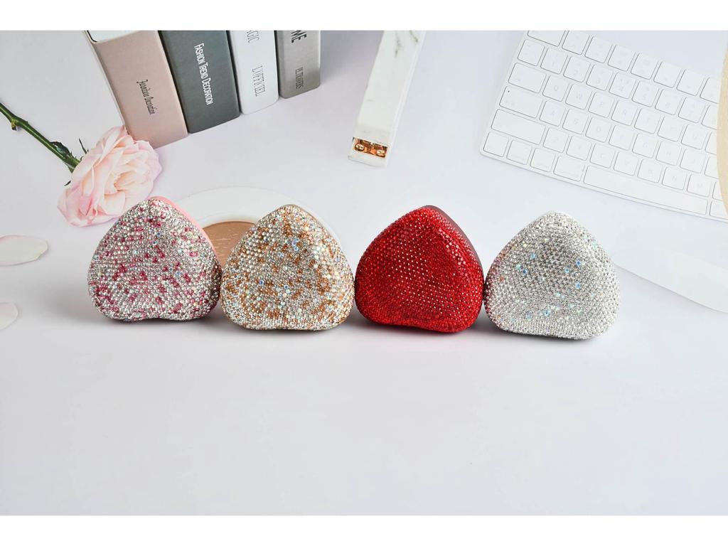 Luxury Diamond-Studded Heart LED Jewelry Pendant Box for Necklace, Earrings, or Ring