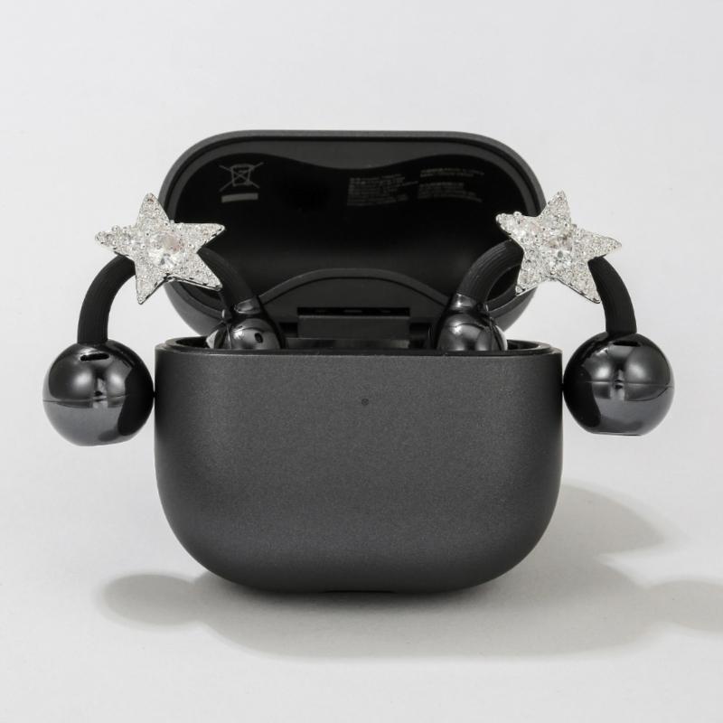 Sparkling Headphone Decoration Ear Clip Star Shape Earphone Decoration For Freeclip 1/2 Ear Clips Accessories