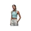 Jumpman Solid Color Round Neck Casual Sports Vest Women Vests Light-Rain-Green DX4701-382