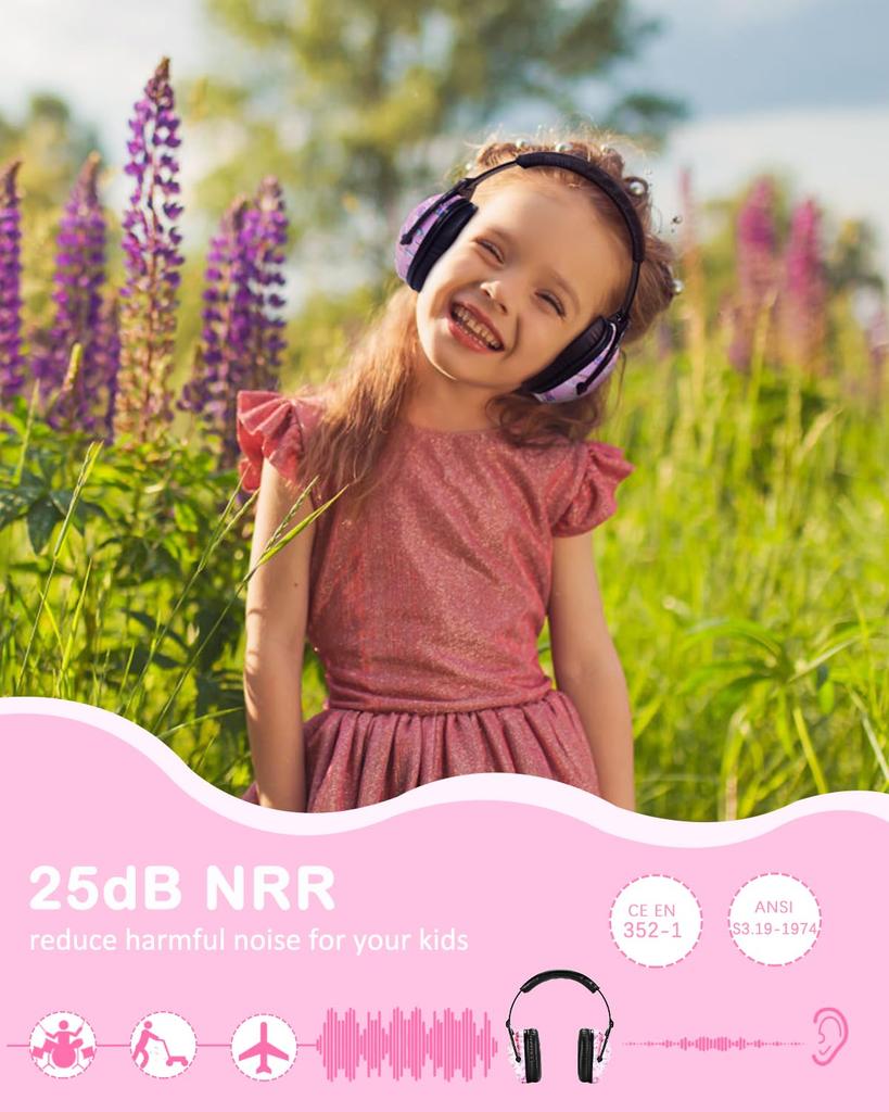 ZOHAN 030 Soundproof Earmuffs for Noise Reduction Rating Earmuff Protectors for Hearing Protection with Adjustable ANSI CE for Hyperacusis Kids,