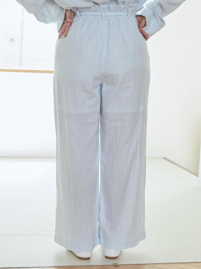 Gelato Pique Gauze Striped Long Pants PWFP254350BLUF