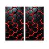 Waterproof Car B-Pillar Vinyl Sticker Skull Rose Fire Pattern Central Column Decor Decal Universal Accessory
