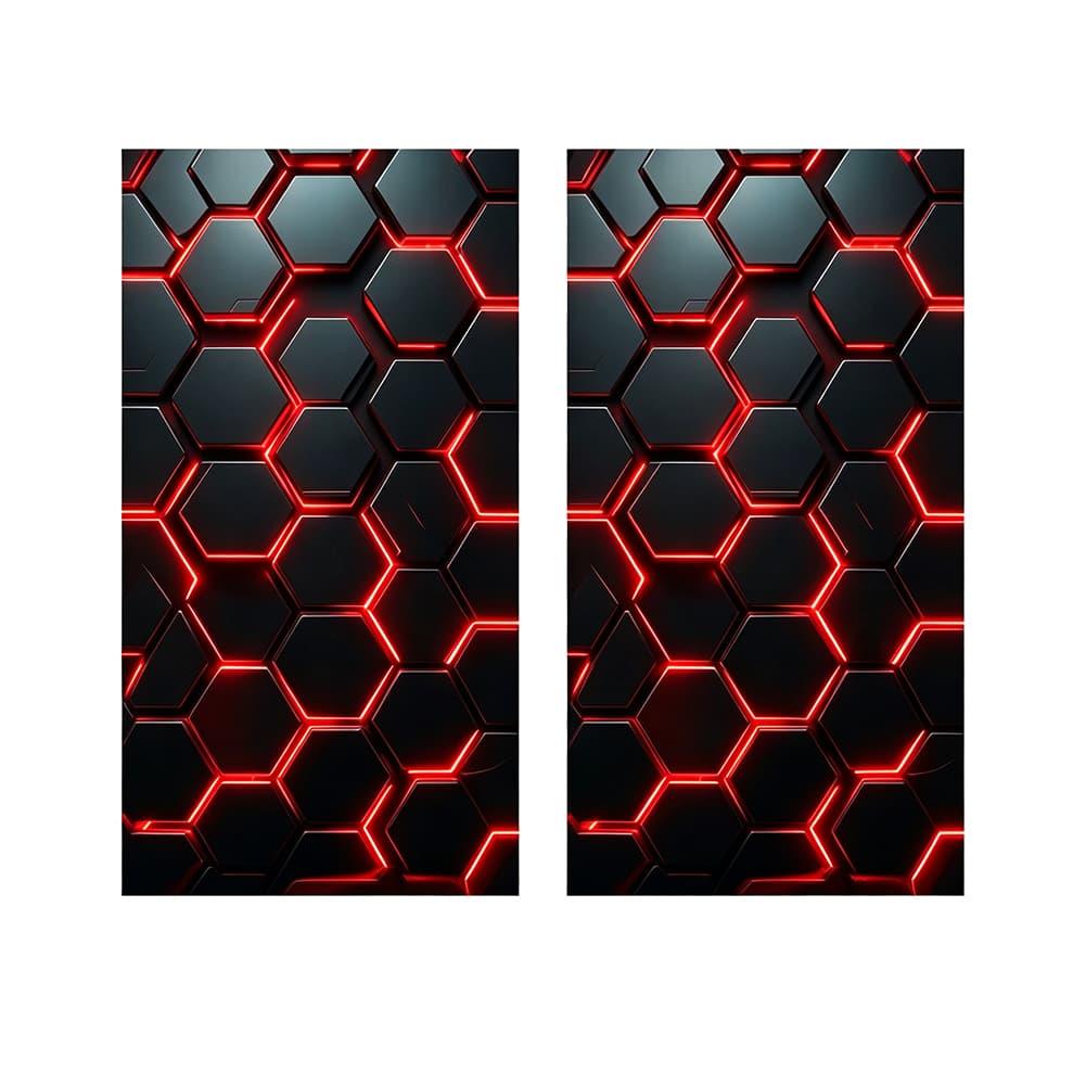 Waterproof Car B-Pillar Vinyl Sticker Skull Rose Fire Pattern Central Column Decor Decal Universal Accessory