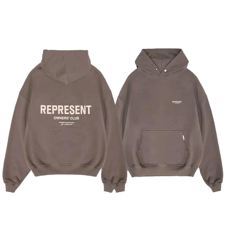 Classic Letter Print Oversized Hooded Sweatshirt Unisex Streetwear Hooded Sweatshirt