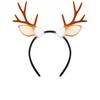 Cute Christmas Headband Flocked Antler Xmas Hairband Creative Deer Ear Headband  Woman