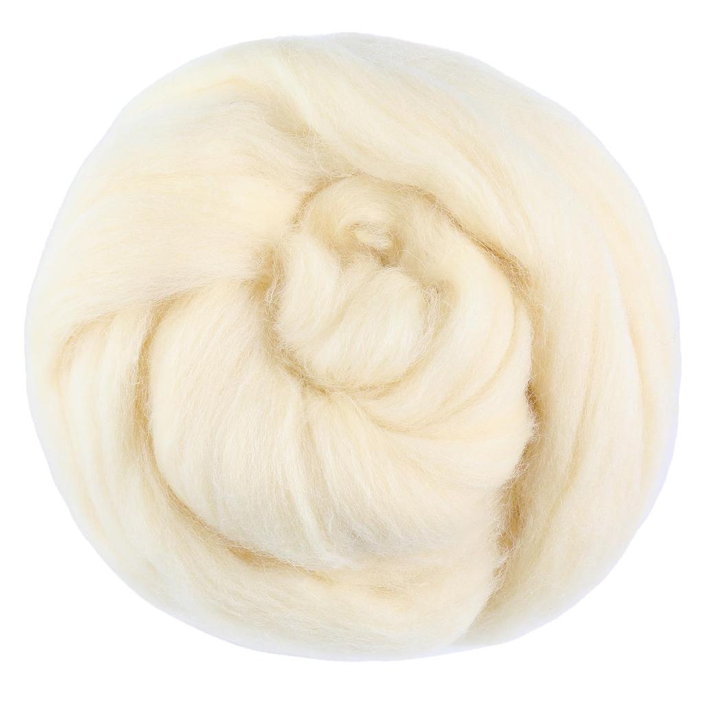 Fenrry 100g Yün Roving İplik Elyaf Roving Yün Üstü Yün Keçe Malzemeleri Saf Yün Kalın İplik Eğirme Kendin Yap El Eğirmesi için