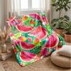 Watermelon Tropical Paradise Theme Blanket Lightweight Warm Flannel Blanket Decorative Throw Blanket for Home Decoration