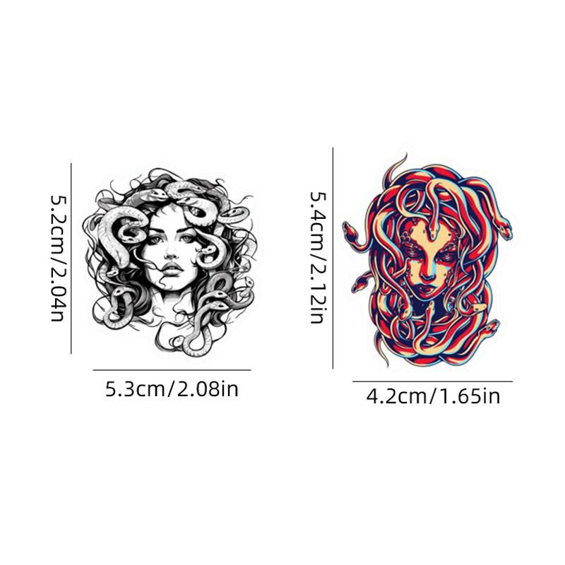 60pcs Snake-haired Banshee Medusa Graffiti Stickers Skateboard Helmet Notebook Guitar Stationery Waterproof PVC Stickers