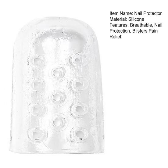 30Pcs Silicone Nail Protectors Breathable Anti-Friction Toe Caps with Holes Men Women Corns Blisters Pain Relief Finger Toe Covers Guards