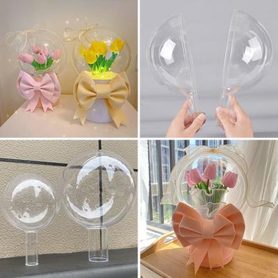 Support de Bouquet Transparent Acrylique Support pour Ballons Bobo Décorations de Mariage Anniversaire