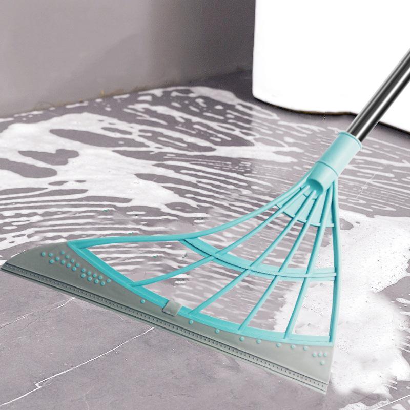 Black Silicone Magic Broom - Versatile Floor and Toilet Cleaning Tool