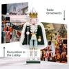 30CM Nutcracker snowflake cape soldier snow-white puppet  wooden Nutcracker statue doll Christmas New Year gift decoration