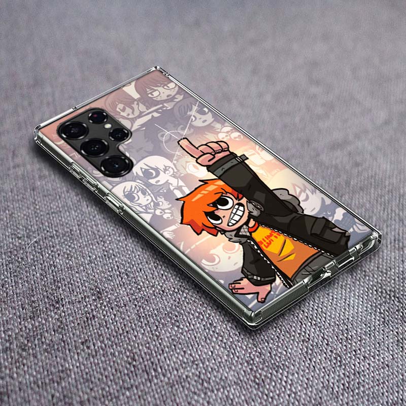 Scott Pilgrim Anime Phone Case For Samsung Galaxy S24 S23 S21 S20 FE S22 S26 Ultra S25 Edge S10 Plus Cover Clear TPU Capa Shell
