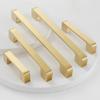 Brass Cabinet Drawer Handle Long Square Furniture Decorative Handle Cupboard Pulls Furniture Decoration Hardware