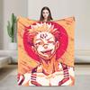 Jujutsu Kaisen Anime Sukuna Blanket Itadori Manga JJK Fleece Vintage Soft Throw Blankets for Home All Season,