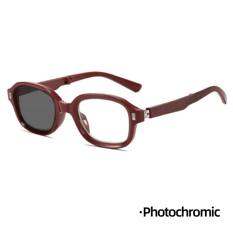 High Quality Lady Full Frame Presbyopia Glasses Outdoor Photochromic Progressive Multifocal Eyeglasses Men Blue Light Blocking Eyewear To+4.0