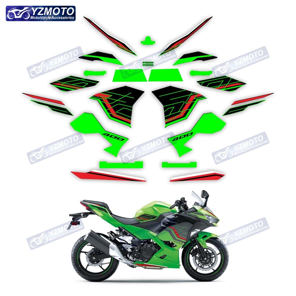For NINJA400 2018 2019 2020 2021 2022 2023 Motorcycle Sticker Racing Full Car Motorbike Fairing Reflective Decal Stickers Kit