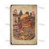 Japanese Comics Metal Poster Food Metal Tin Sign Wall Plate Kitchen Man Cave Cafe Metal Plaque Rusty Industrial Decor