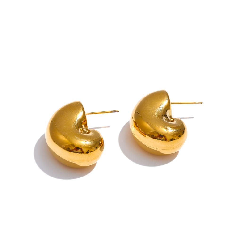

Yhpup New Daily Stainless Steel Hollow Chunky Unusual Earrings for Women Texture Trendy Versatile Jewelry Recommend 2025