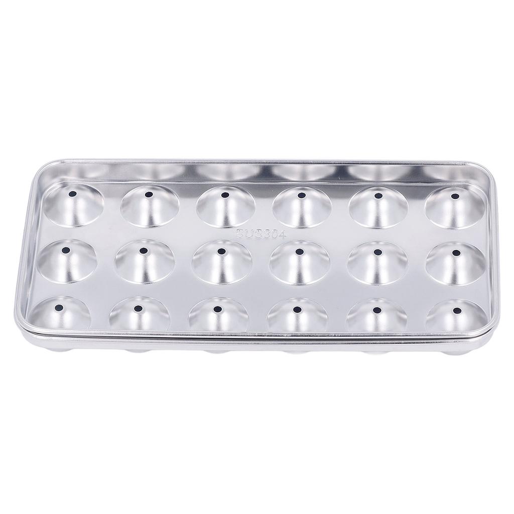18 Grid Ice Ball Maker 304 Stainless Steel Ice Tray Mold Round Balls Ice Mold for Home Bar Party Use