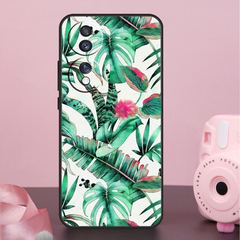 Tropical Paradise Hawaiian Flower Case For Honor 400 Pro 200 50 70 90 X9a X9b X9c X9d X8b X8c Win Magic 7 Lite 5 6 8 Pro Cover