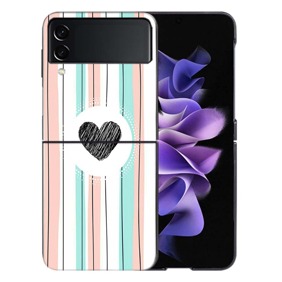 Rainbow Gradient Love Coque For Samsung Z Flip7 6 Galaxy Case Shockproof Z Flip5 Z Flip3 4 5G Hard Cover Phone TPU PC Hard Fund