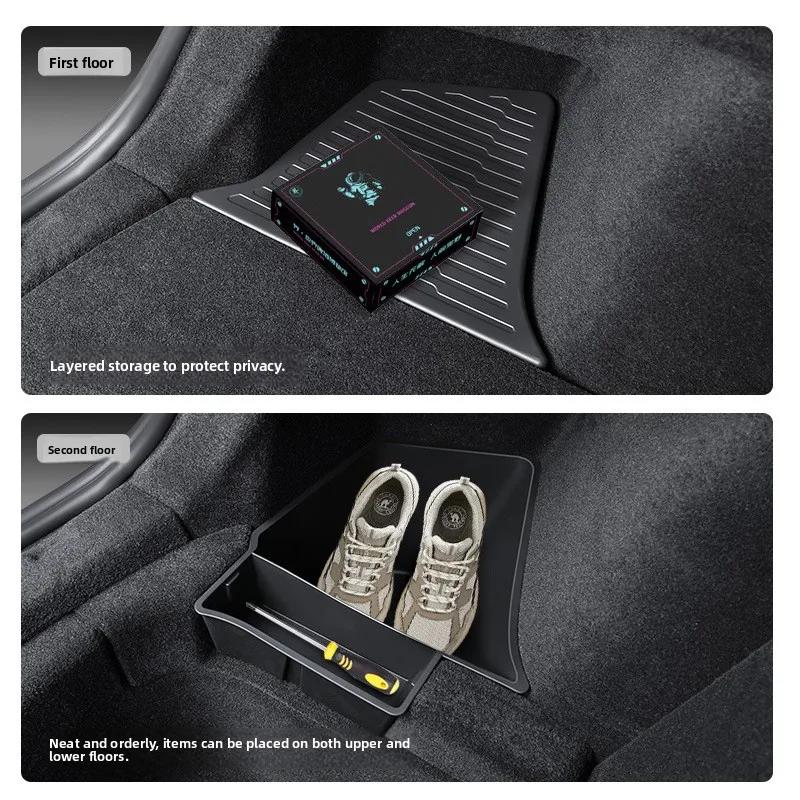 Autoaufkleber für Tesla Model Y Juniper 2025 TPE Kofferraum-Aufbewahrungsbox und Seitentaschen Werkzeugaufbewahrung und Innenraum-Auto-Modifikation Ca