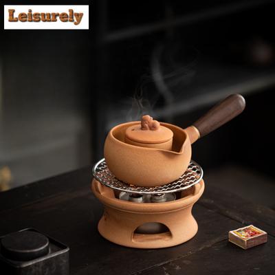 Handgemachte Teekanne aus trocken gebrannter Keramik, Ton, kochendes Wasser, Hebebalkentopf, japanischer Stövchen, Teeherd, Kohleofen, Kung-Fu-Teeservice