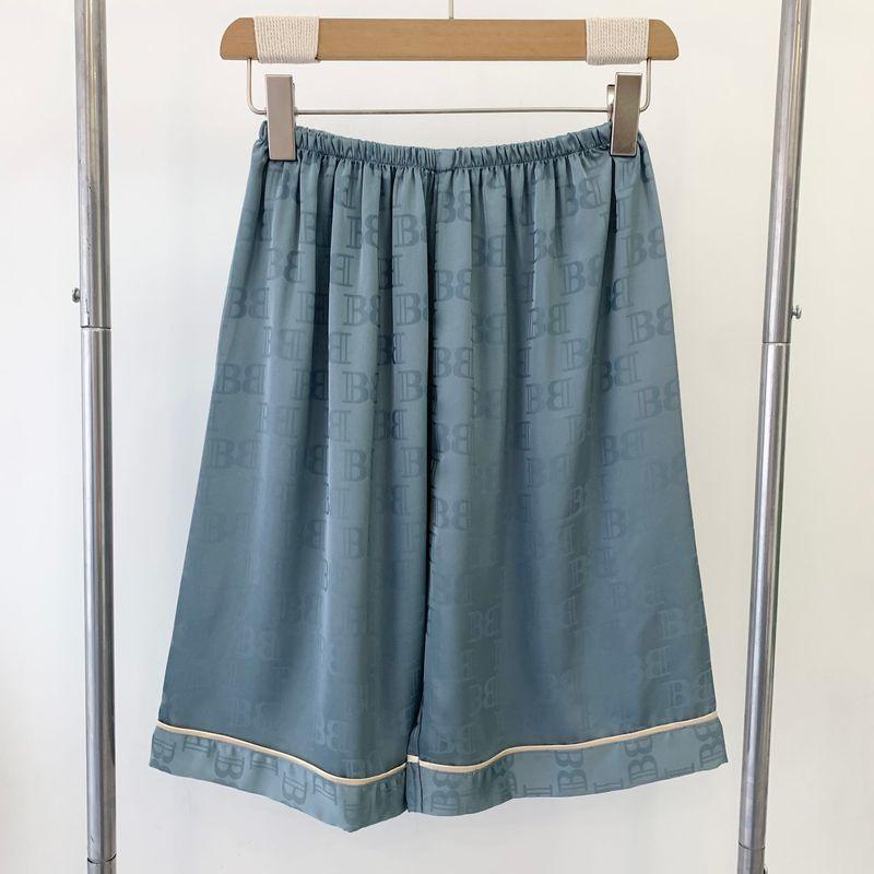 Men Jacquard Forged Pajamas Suit High-End Home Wear Men's Silk Texture Short Sleeve Shorts Pajamas Men