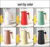 Nordic Thermos Pot with Wooden Handle & Glass Liner, Large-Capacity Hot Water/Coffee Kettle, Printable Design Gift.