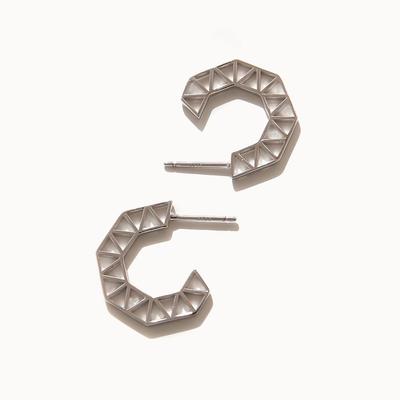 J.Lauren Silber Sechseck Silber Creolen M03628
