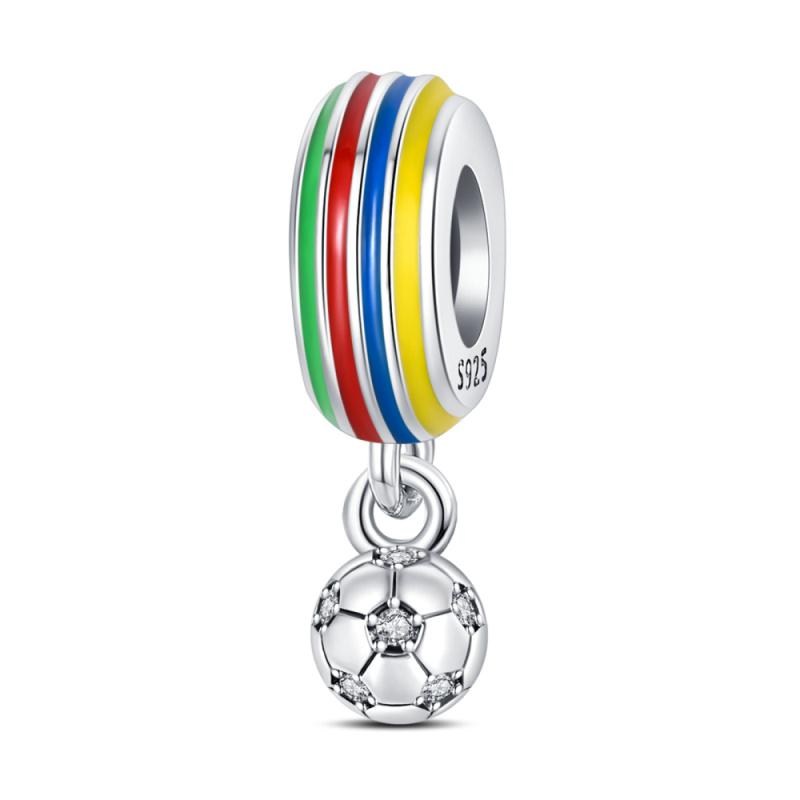 copper Soccer Trophy Jersey Charm Bead Charms for 3mm Bracelets Diy Jewellery Making High Quality Durable Material