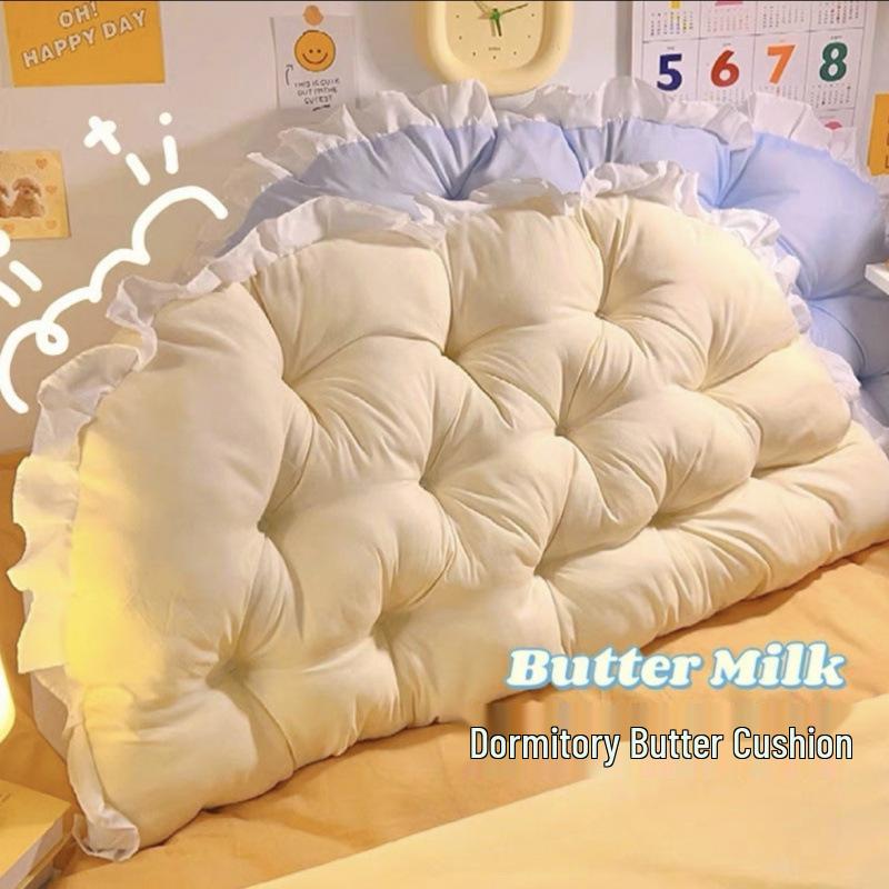 Dormitory Soft Headboard Cushion with Lumbar Support - Anti-collision, Princess Tatami Sofa Style.