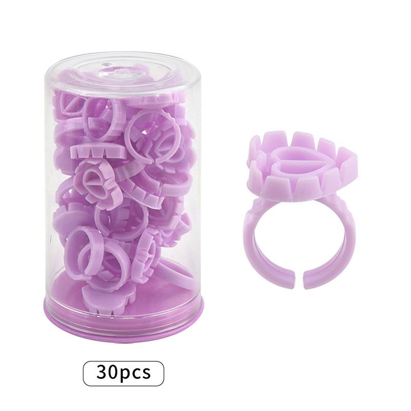 30Pcs/Box Disposable Eyelash Extension Glue Ring Cup Tattoo Pigment Holder Container Lash Tools