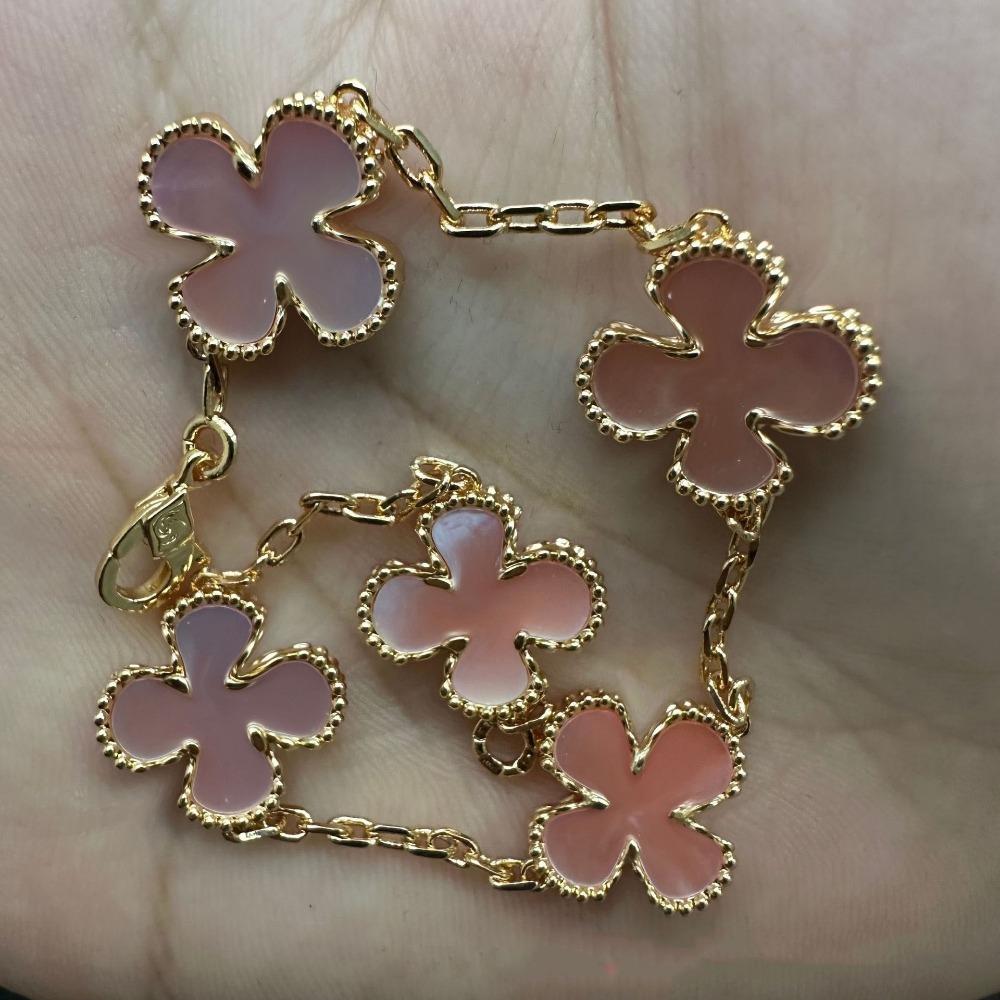 High Version Four-leaf Clover Bracelet Female Mother-of-pearl Agate Five-flower Ladies Bracelet