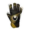uhlsport Practice Soccer GK Keeper Gloves Powerline Elite Starter Soft 1011312 02 5 Black x Gold x White