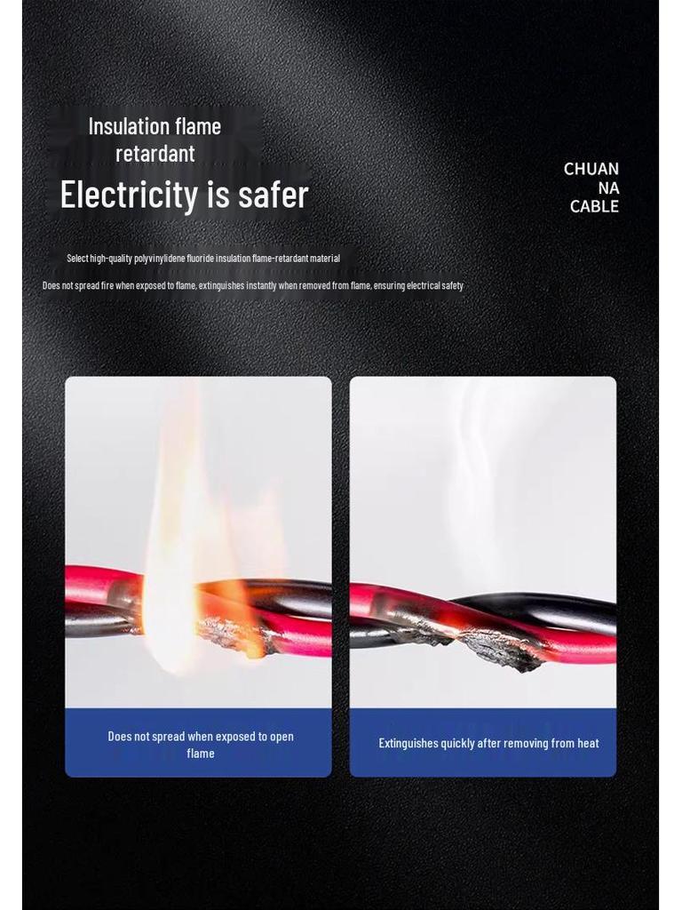 RVS 2.5 Sqmm Flame Retardant Copper Core Fire-Resistant Wire for Home Decoration & Engineering