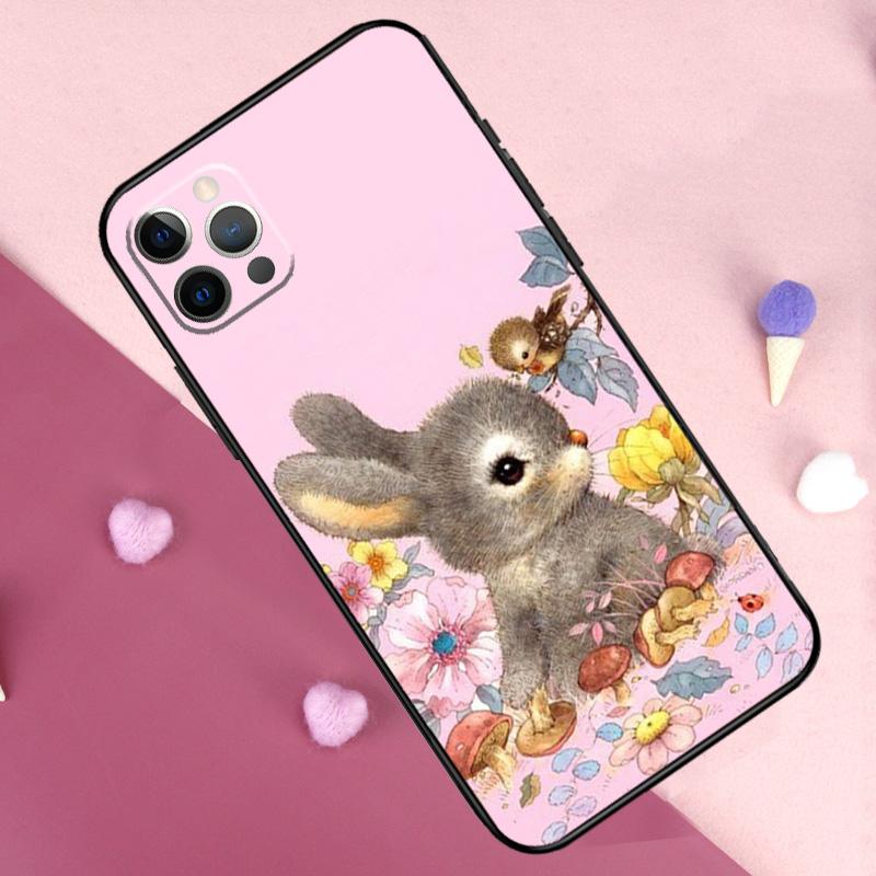 Rabbit Phone Case For iPhone 17 Pro Max 14 15 16 Plus 11 Pro Max 12 13 Mini 16e 17 Air Back Cover