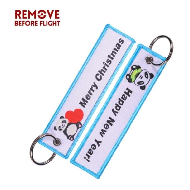 Удалить перед полетом милый брелок с узором панды веселый рождественский брелок милые — фото 6