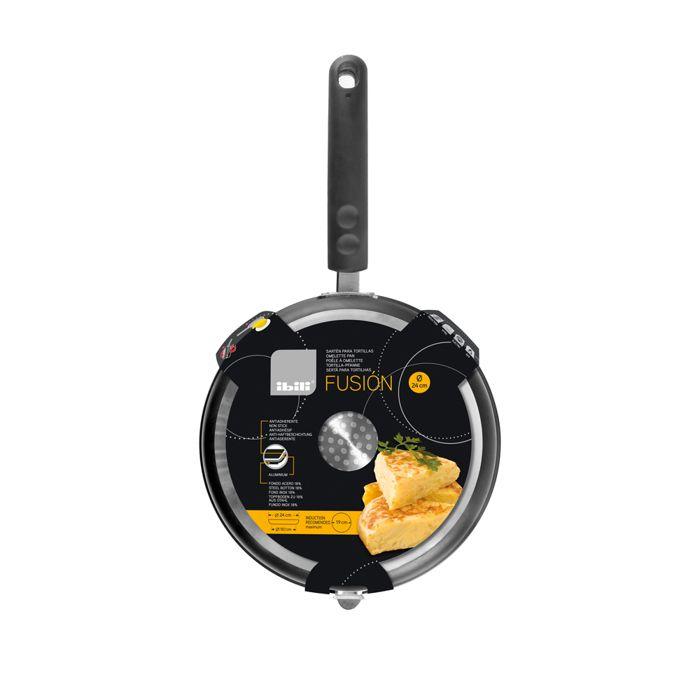 Poêle à tortillas - IBILI - Fusion - 20 cm - Aluminium - Antiadhésif - Induction